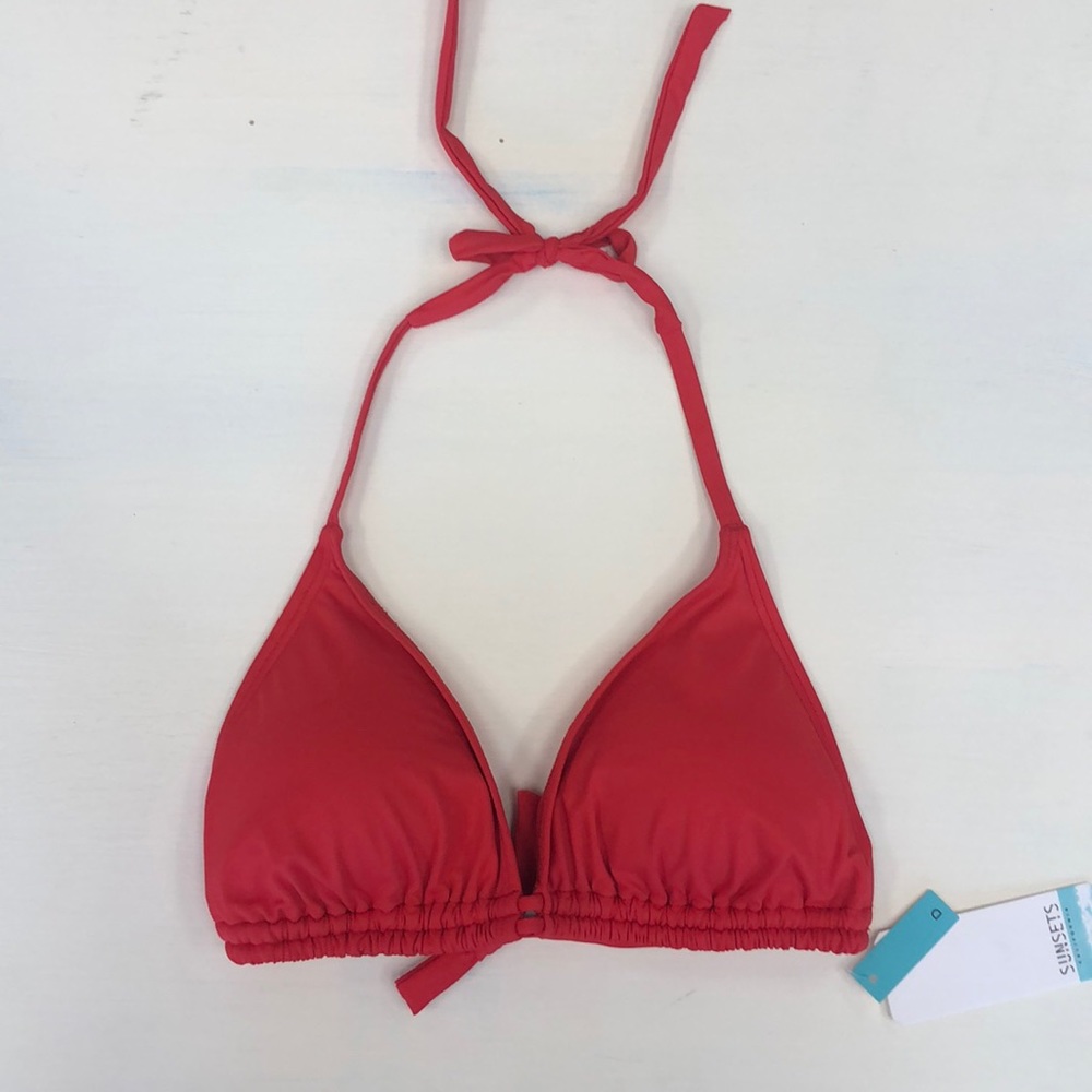 Scarlet triangle swim Top NWT